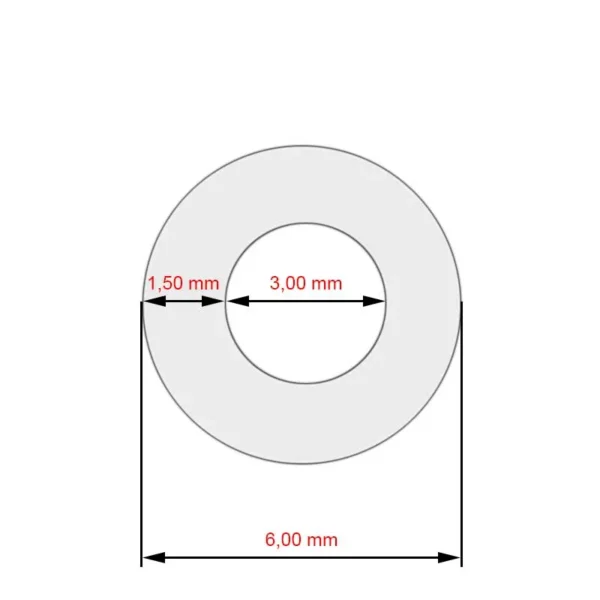 Szilikon tömlő 3x1,5x285mm Jura kávéfőzőkhöz